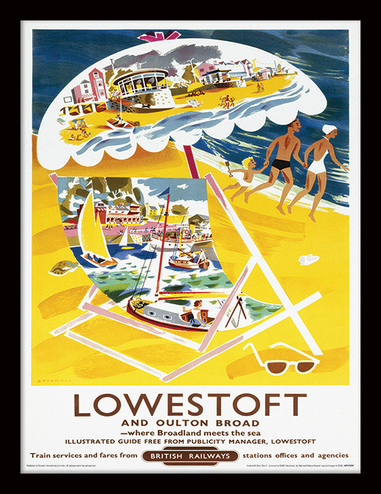 Lowestoft (Deck Chair) Framed 30 x 40cm Print