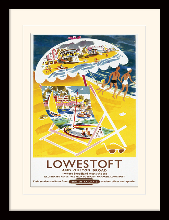 Lowestoft (Deck Chair) Mounted & Framed 30 x 40cm Prints