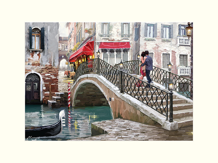 Richard Macneil (Venice Bridge) Mounted Print