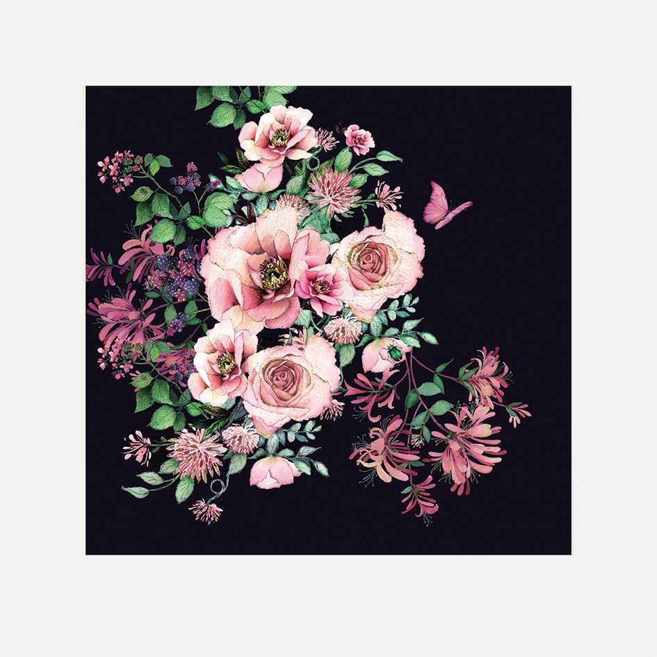 Summer Thornton (Pink Roses Luxe) Mounted Prints