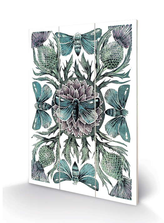 Amanda Colville (Moths & Thistles) Wood Print