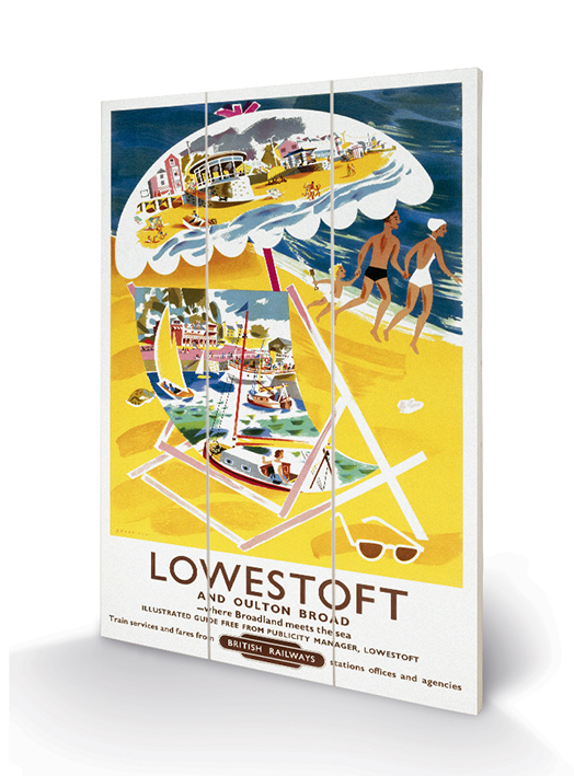 Lowestoft (Deck Chair) Wood Print