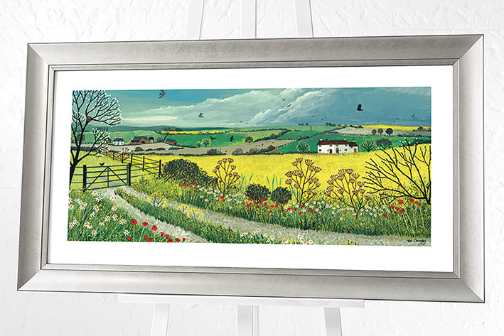 Jo Grundy (Canola Fields) Pre-Framed Art Print