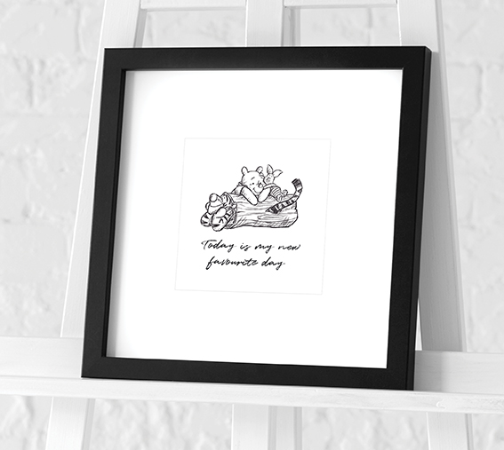 Winnie the Pooh (Today is my New Favourite Day) Pre-Framed Art Prints