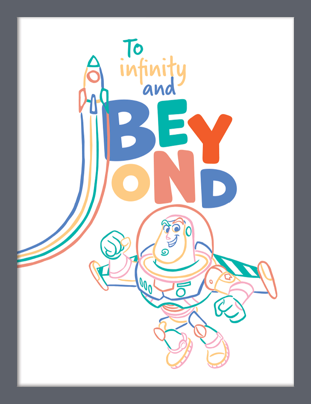 Toy Story (To Infinity and Beyond) Pre-Framed Art Print
