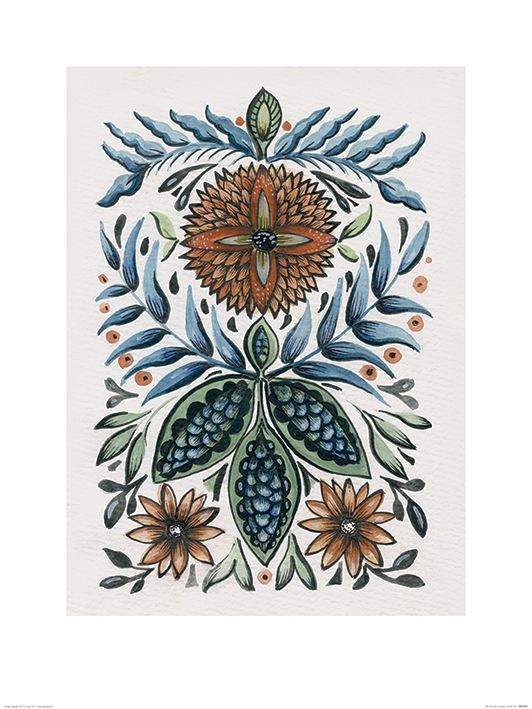 Amanda Colville (Folk Floral III) Art Print