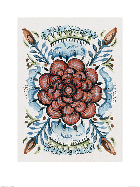 Amanda Colville (Folk Floral IV) Art Prints