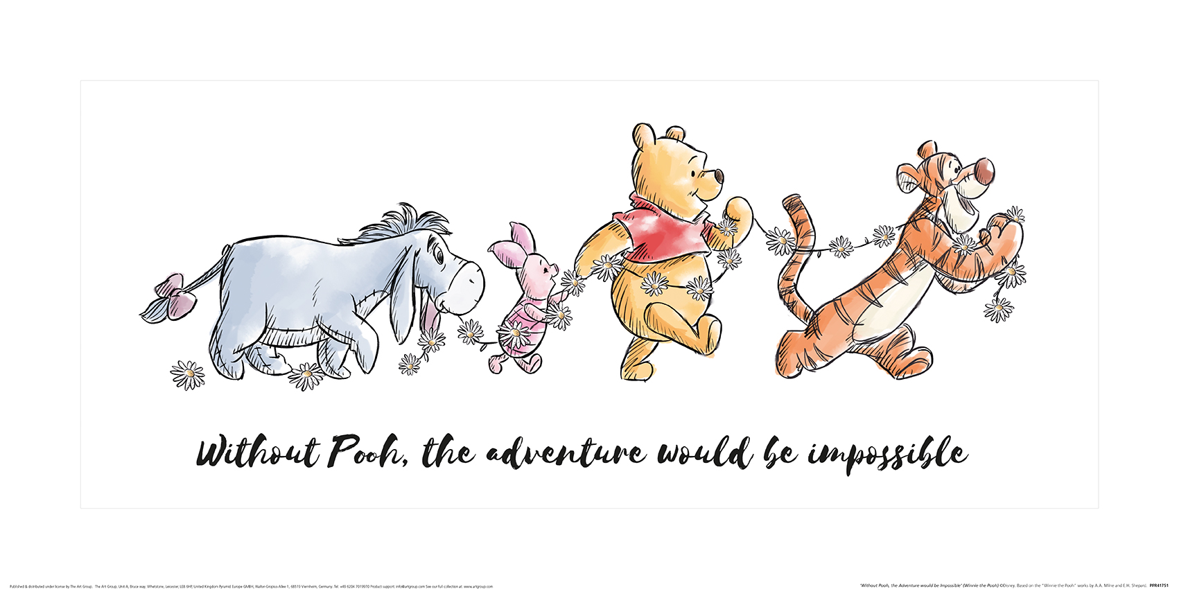 Winnie the Pooh (Without Pooh, the Adventure Would be Impossible) Art Print