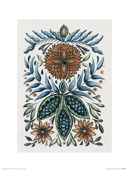 Amanda Colville (Folk Floral III) Art Prints