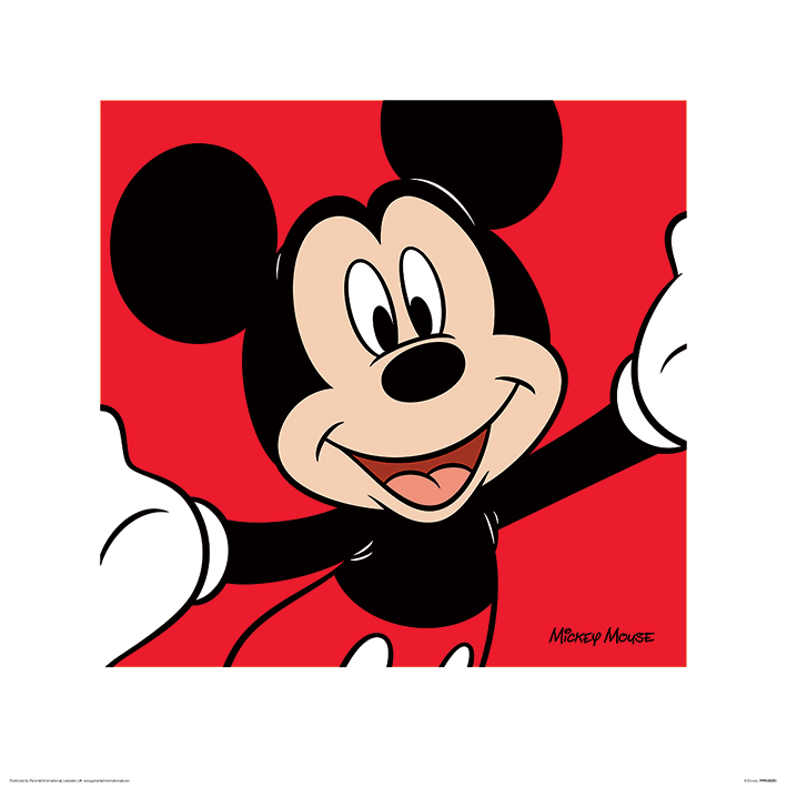 Mickey Mouse (Red) Art Prints