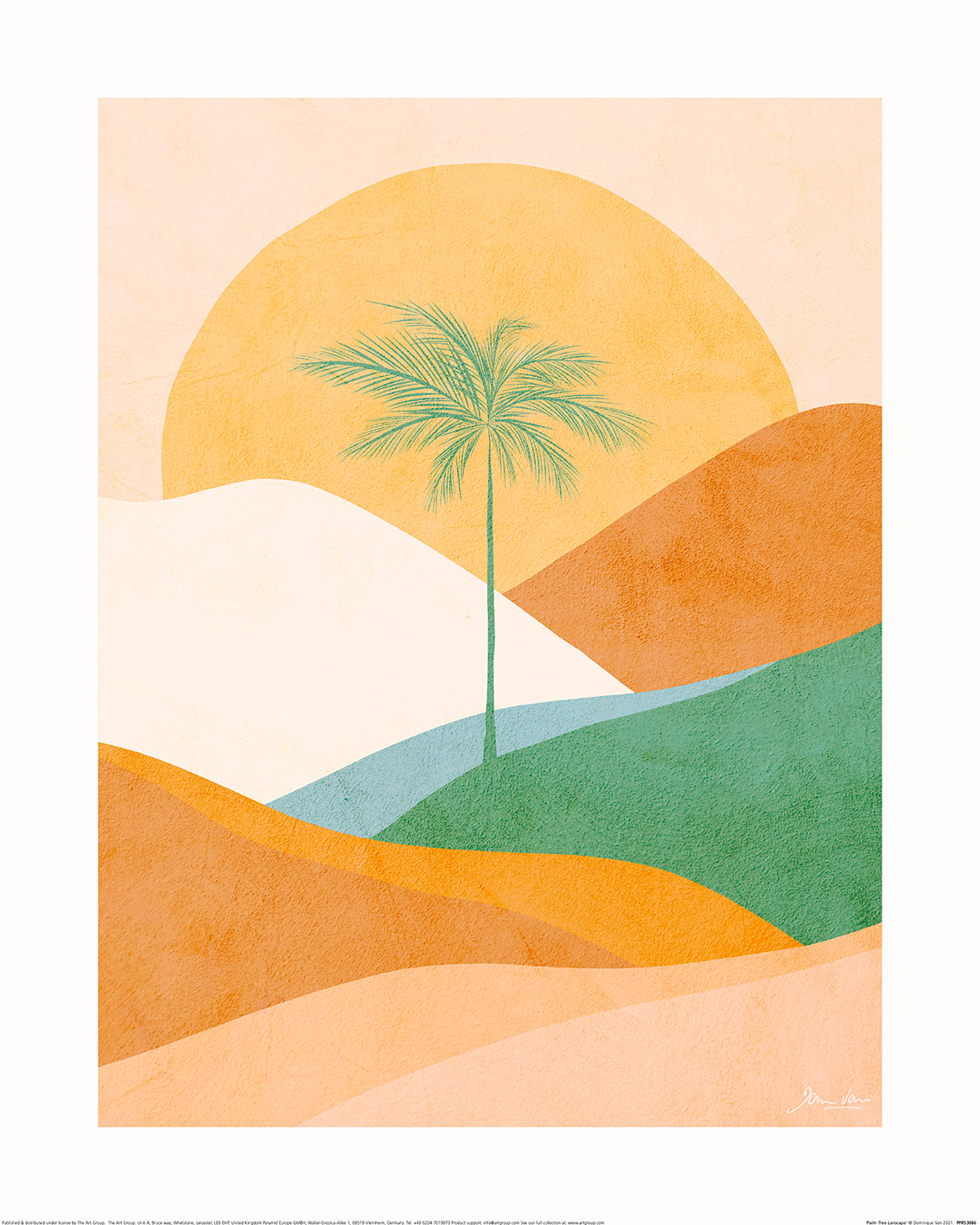 Dominique Vari (Palm Tree Landscape) Art Prints