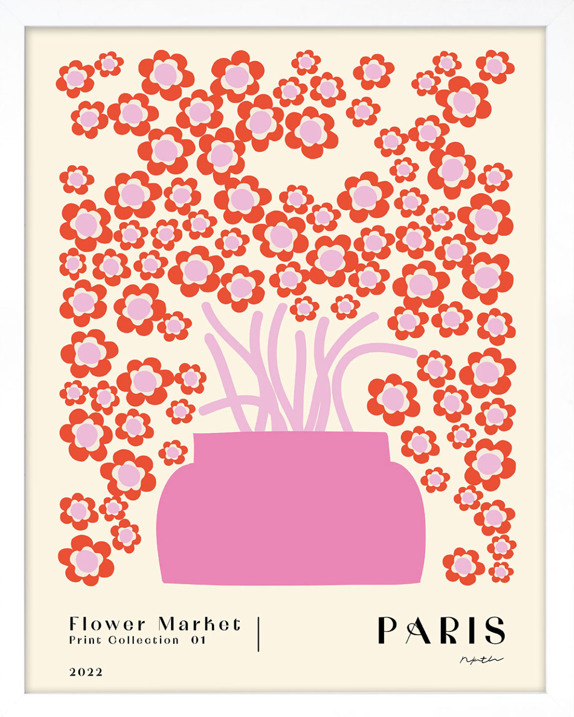 NKTN (Flower Market - Paris) Art Print