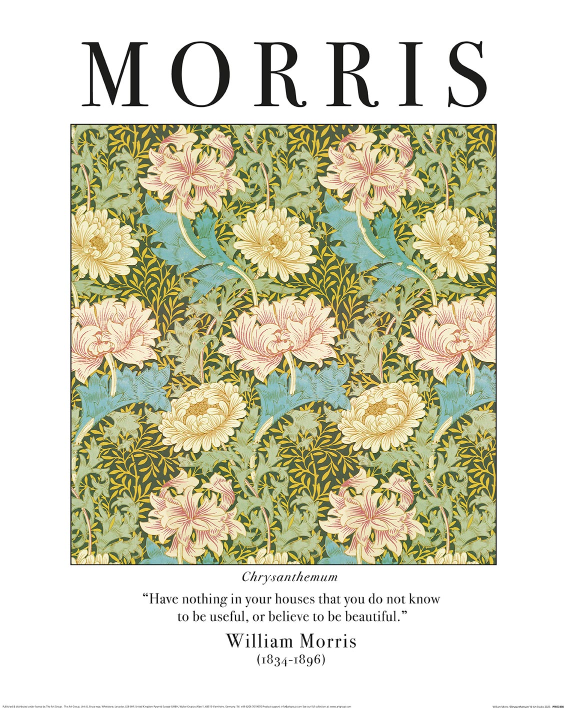 William Morris (Chrysanthemum) Pre-Framed Art Print | The Art Group