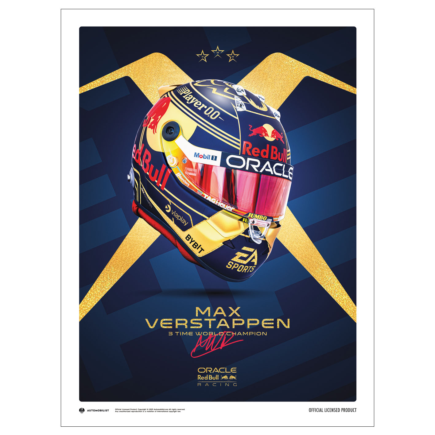 Max Verstappen (Helmet World Champion 2023 Collector's Edition) Art Print
