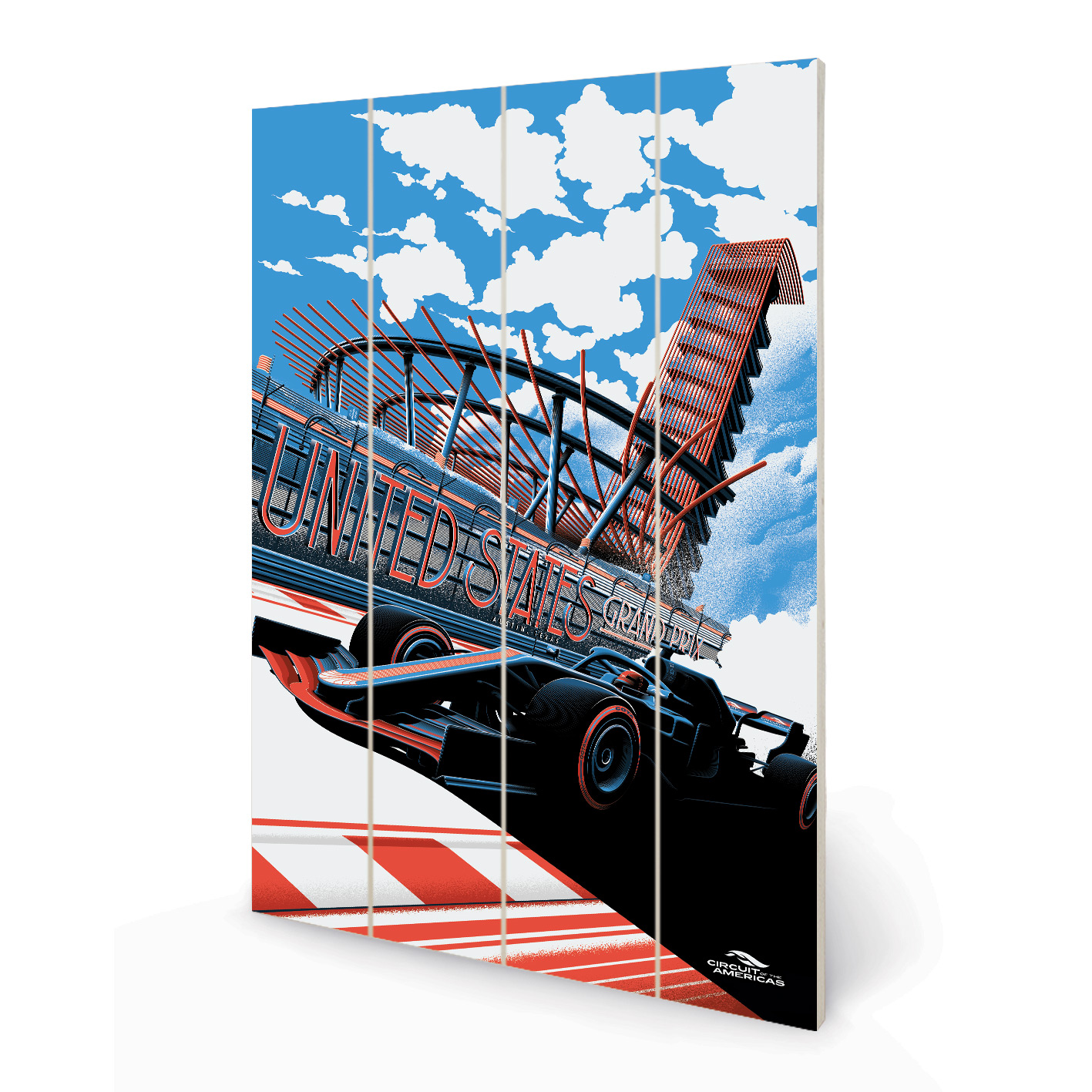 Zoom F1 (US Grand Prix) Wood Prints