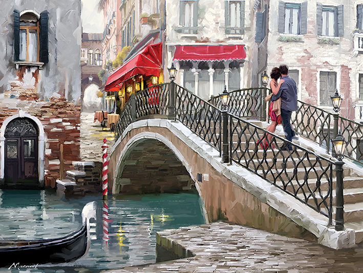 Richard Macneil (Venice Bridge) Canvas Prints