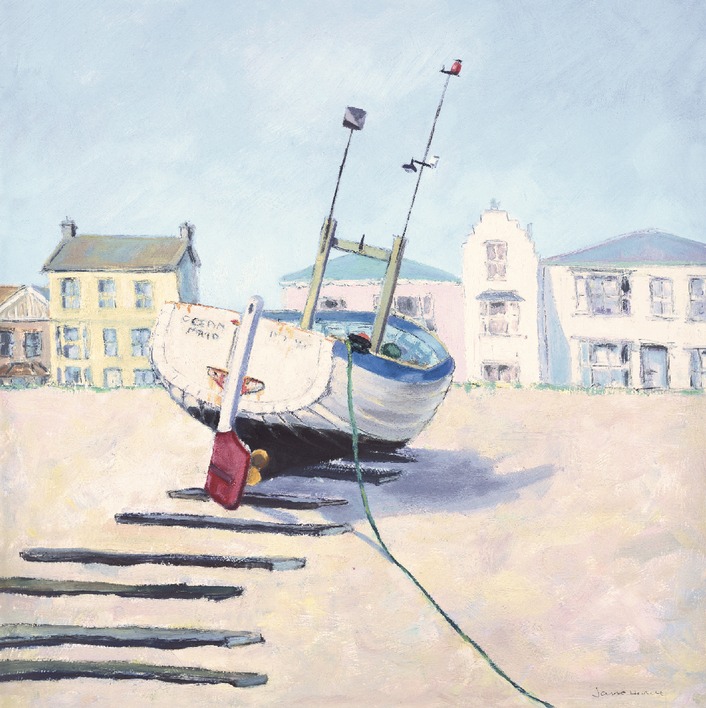 Jane Hewlett (Moored Boat) Canvas Prints