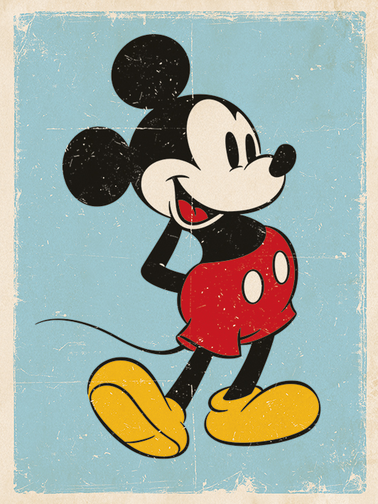 Mickey Mouse (Retro) Canvas Print