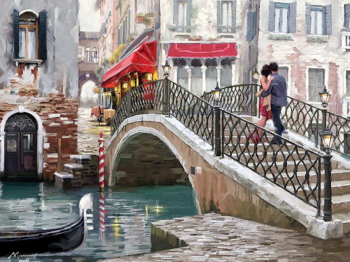 Richard Macneil (Venice Bridge) Canvas Prints