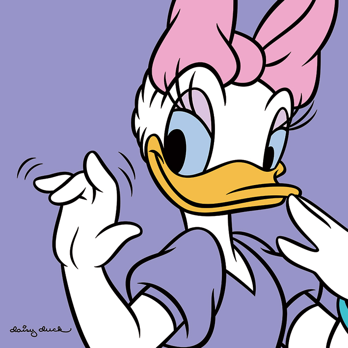 Daisy Duck (Lilac) Canvas Prints