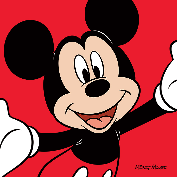 Mickey Mouse (Red) Canvas Prints