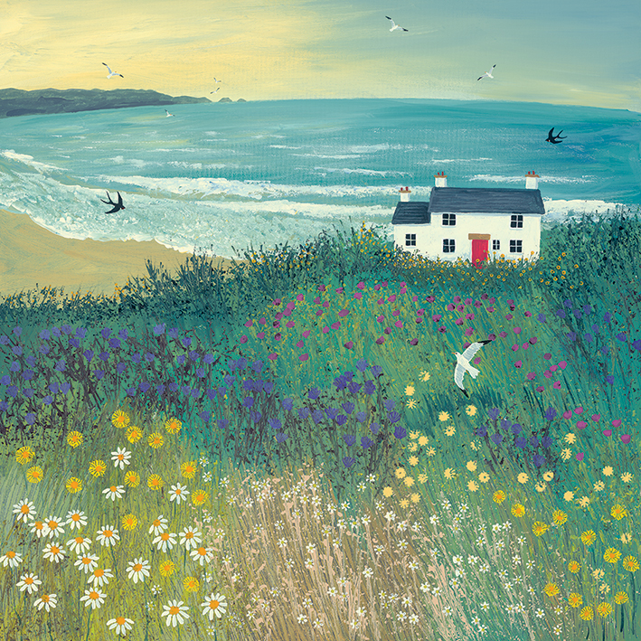 Jo Grundy (Cottage by Ocean Meadow) Canvas Print