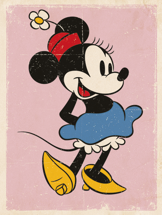 Minnie Mouse (Retro) Canvas Print