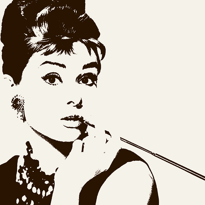 Audrey Hepburn (Cigarello) Canvas Print | The Art Group